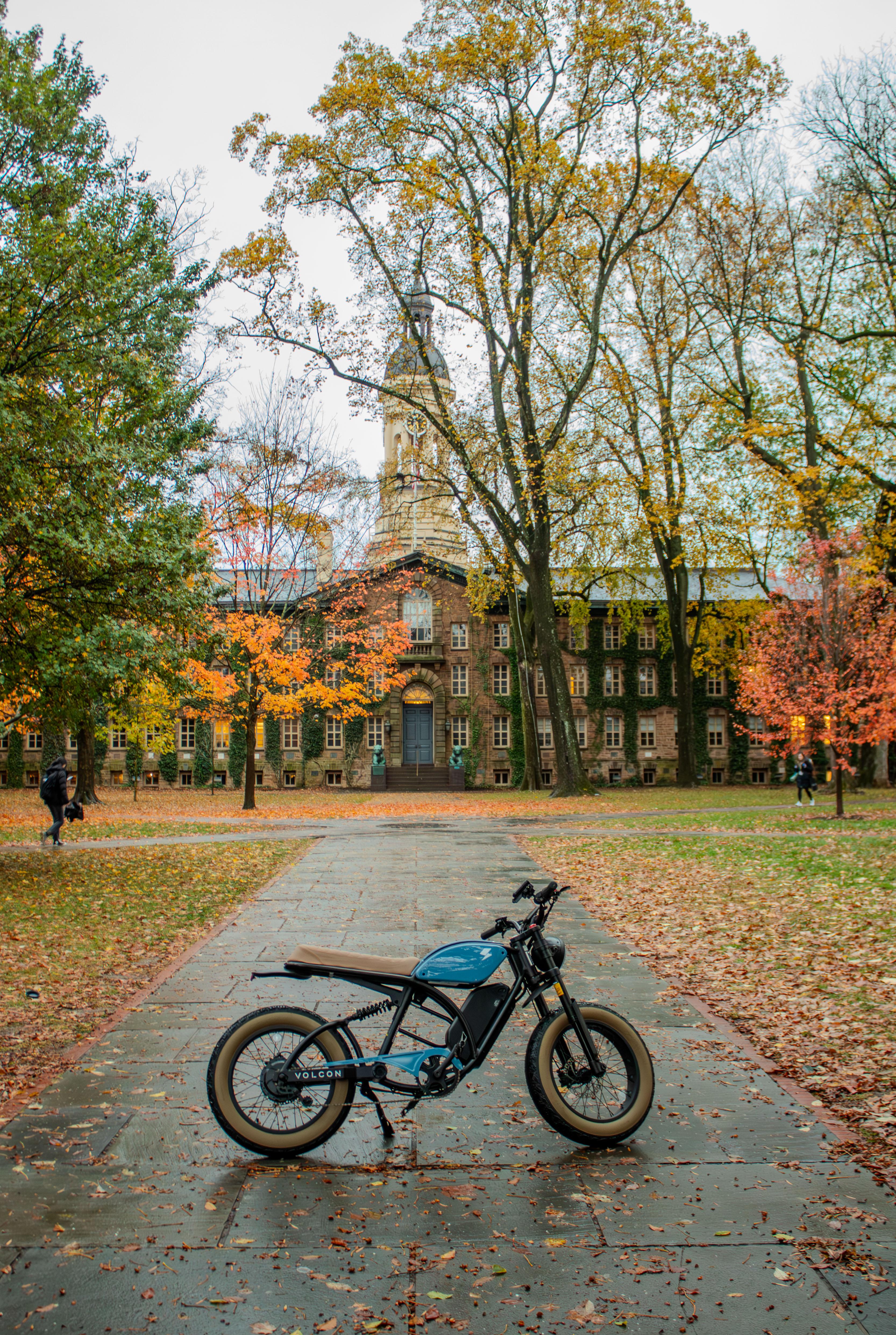 Nassau Hall with a bike in front